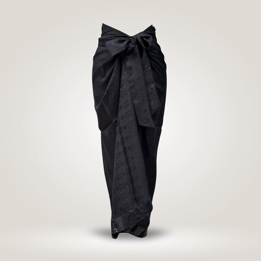 Black Beaded Tenun Sarong by NES