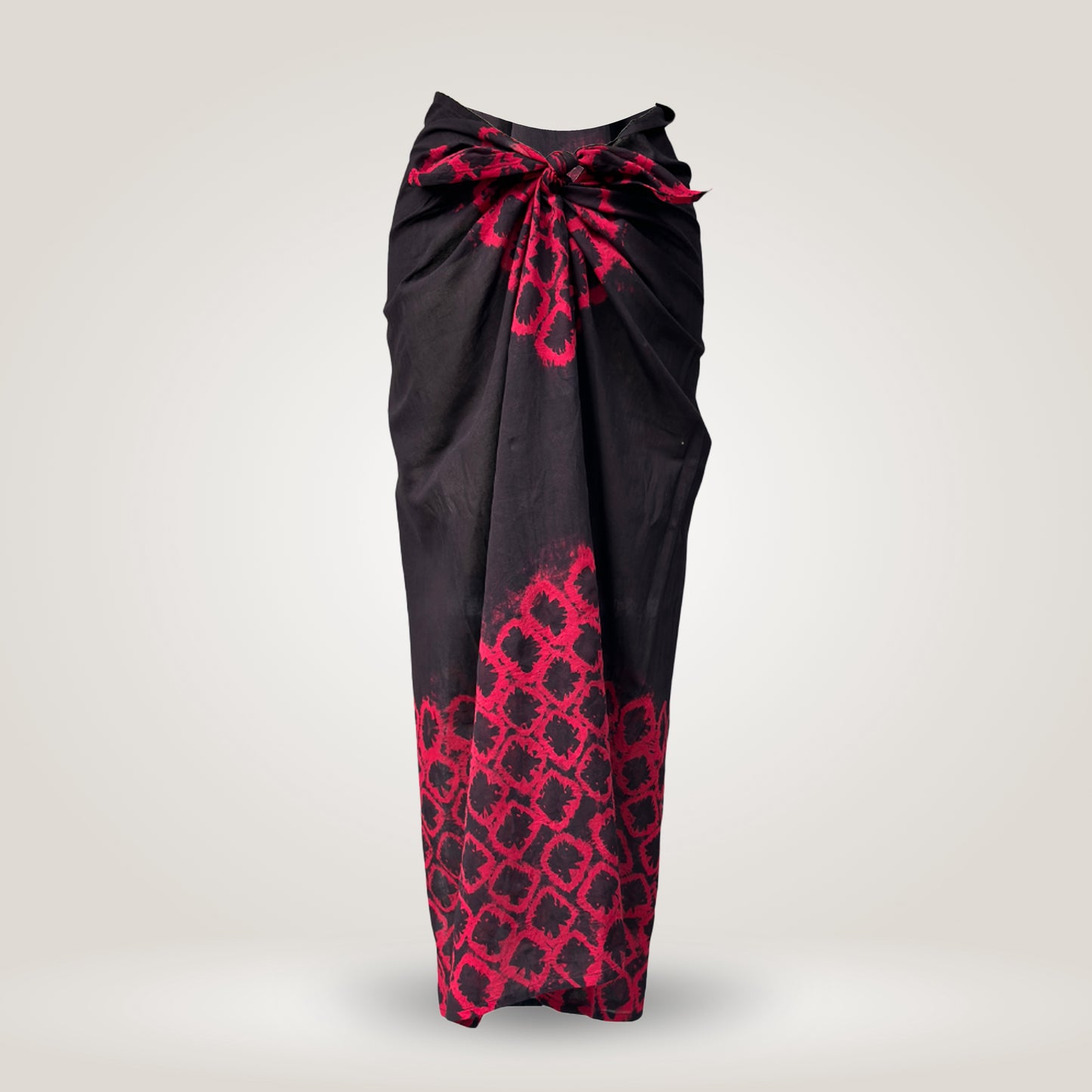 Red Black Kimoru Sarong by NES