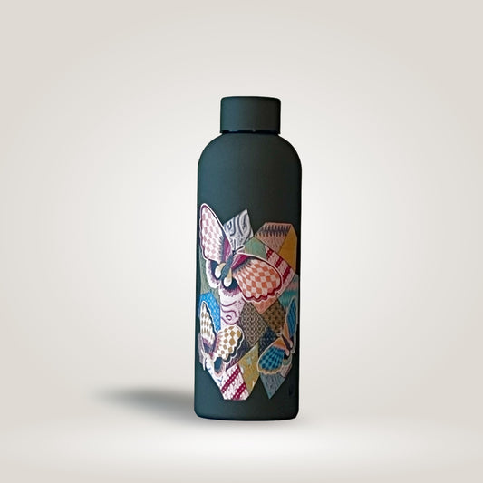 Vacuum Insulated Batik Grey Bottle by YBI (Yayasan Batik Indonesia)