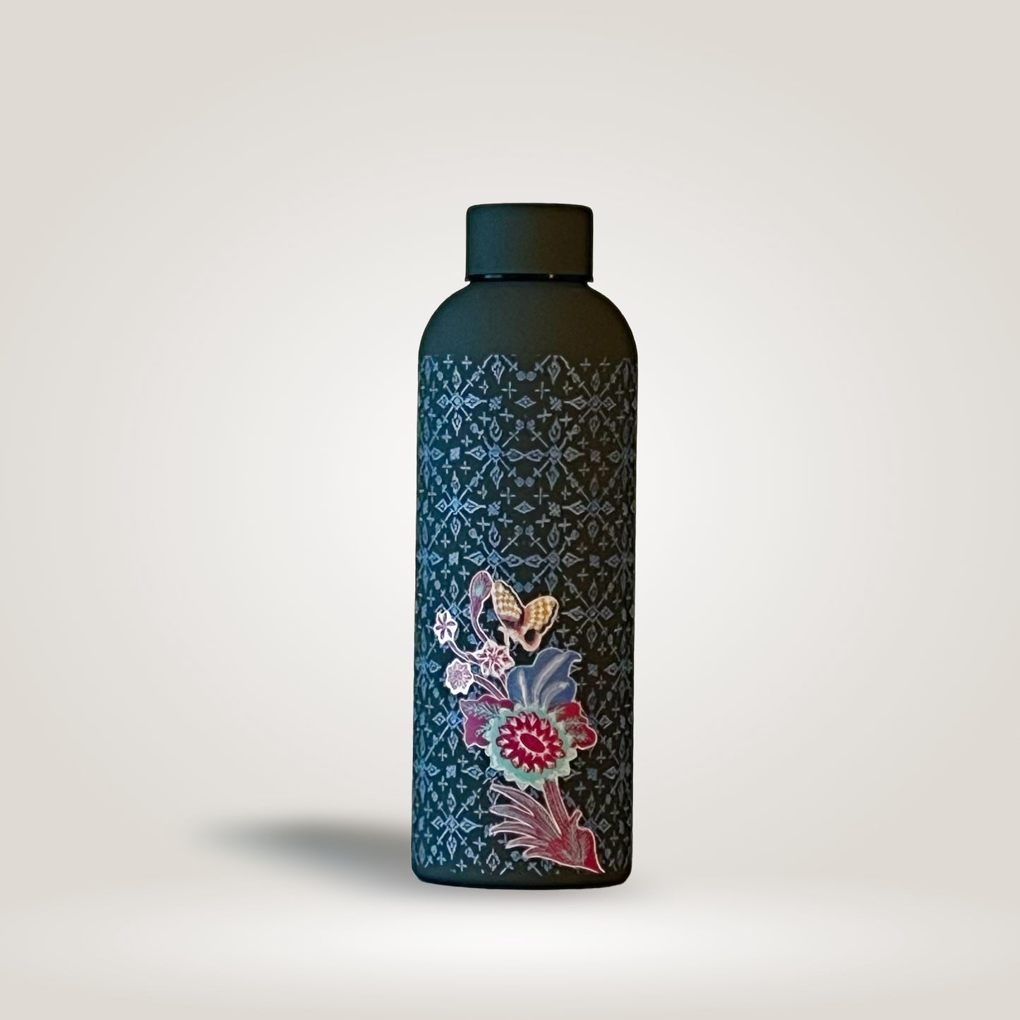 Vacuum Insulated Batik Grey Pattern Bottle by YBI (Yayasan Batik Indonesia)